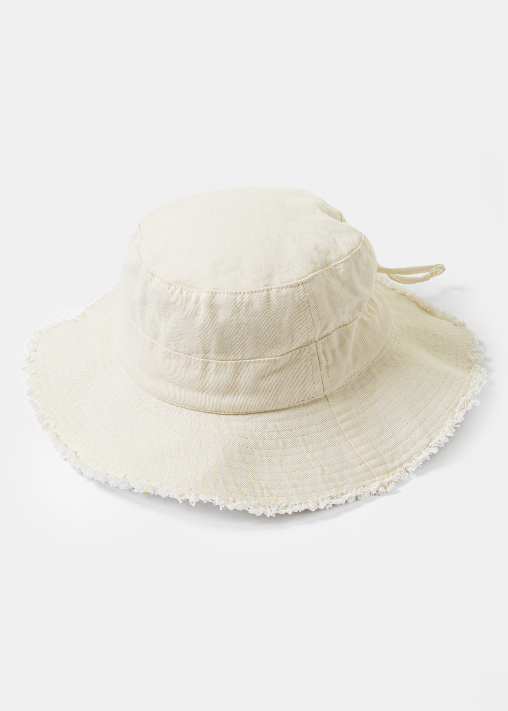 Ecru Cotton Bucket Hat